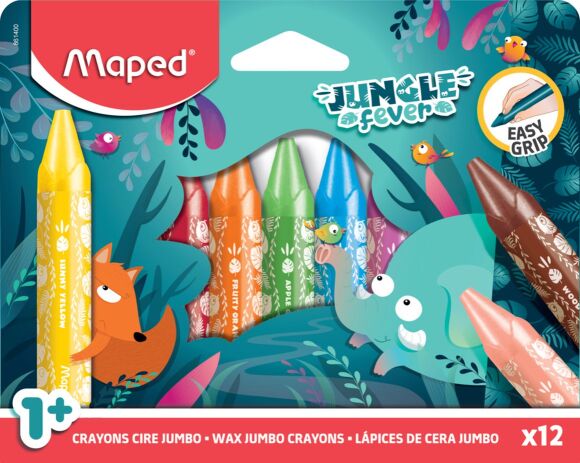 Maped Jungle Fever Κηρομπογιές Wax Maxi 12Τμχ (861400) (0)