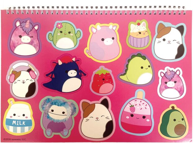 Squishmallows Μπλοκ Ζωγραφικής Α4+Stickers (363-34416) (1)
