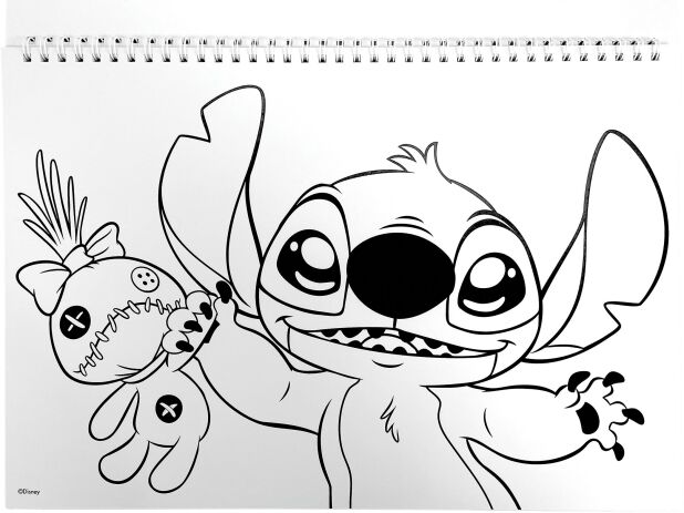 Stitch Μπλοκ Ζωγραφικής Α4 Και Stickers (342-03416) (3)
