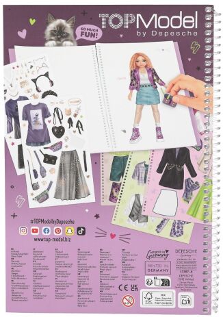 Top Model Μπλοκ Με Αυτοκόλλητα-Dress Me Up Rebel Kitty (D13387) (3)