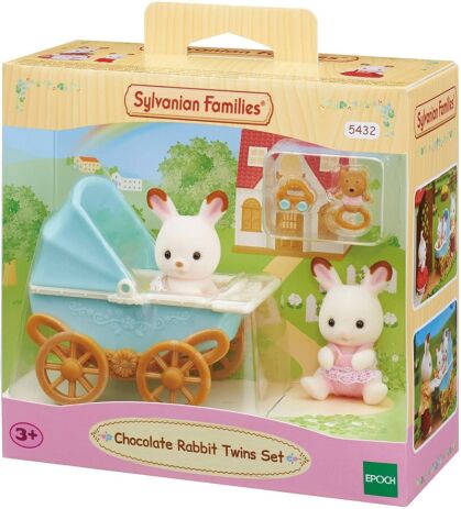 Sylvanian Families Σετ Δίδυμα Μωρά Chocolate Rabbit Twins (053336-5432) (1)
