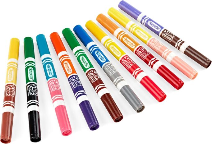 Crayola Wash Silly Scents Μαρκαδόροι Διπλή Μύτη 10Τμχ (58-8344) (1)