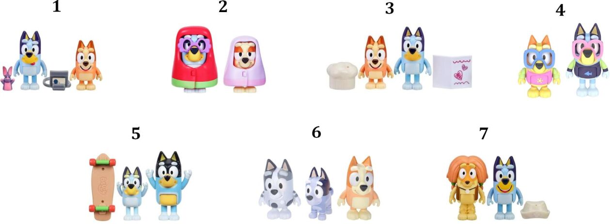 Bluey Φιγούρες-7 Σχέδια (BLY00000) (1)