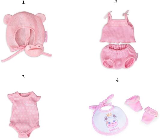 Nenuco Ρούχα-4 Σχέδια (NFN35000) (1)