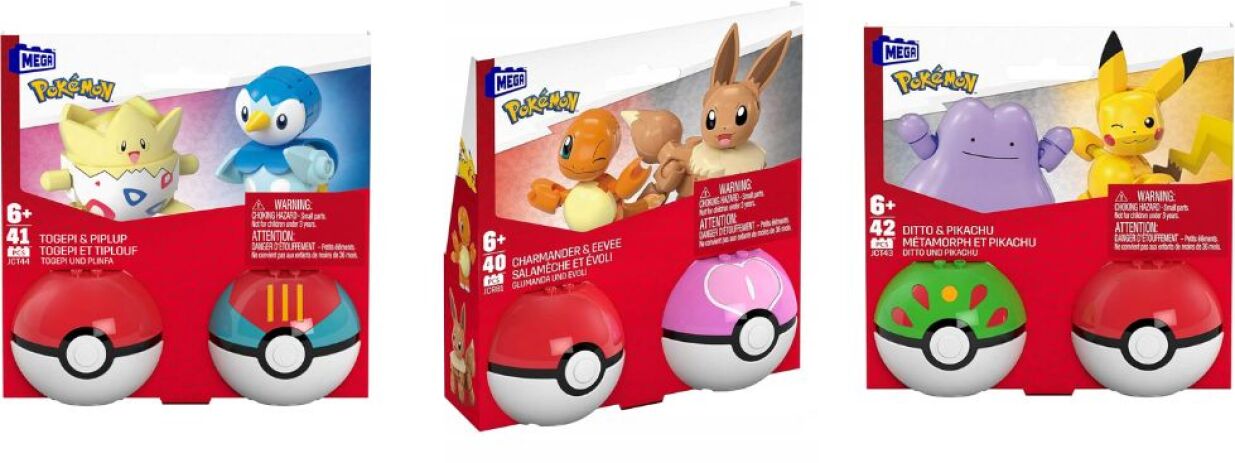 F.P. Mega Blocks Pokemon-Pokeball Σετ Των 2-3 Σχέδια (HXP11) (2)