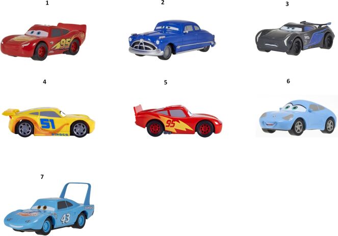 Cars Αυτοκινητάκια Pullback 1:43-7 Σχέδια (HGL51) (1)