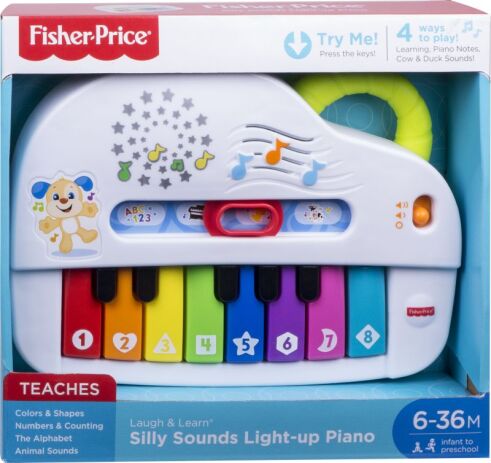 Fisher Price Laugh & Learn Εκπαιδευτικό Πιάνο Με Φώτα (GFV21) (1)