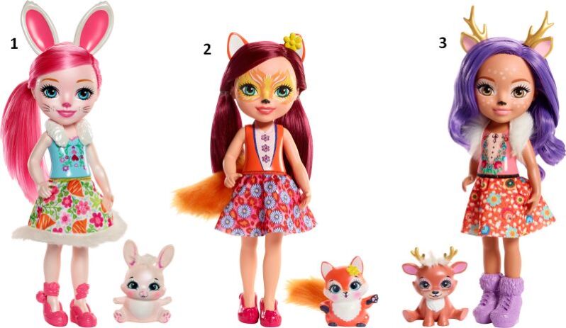 Enchantimals Μεγάλη Κούκλα-3 Σχέδια (FRH51) (1)