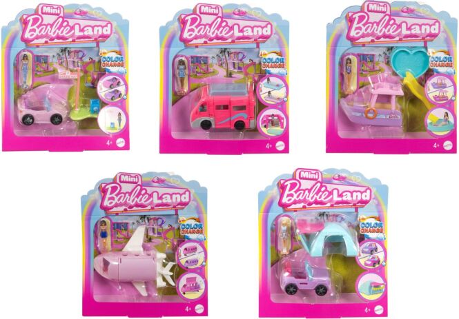 Barbie Mini Barbieland-Οχήματα-5 Σχέδια (HYF38) (2)