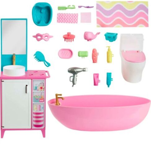 Barbie Σετ Μπάνιου Με Αξεσουάρ (HYR09) (2)