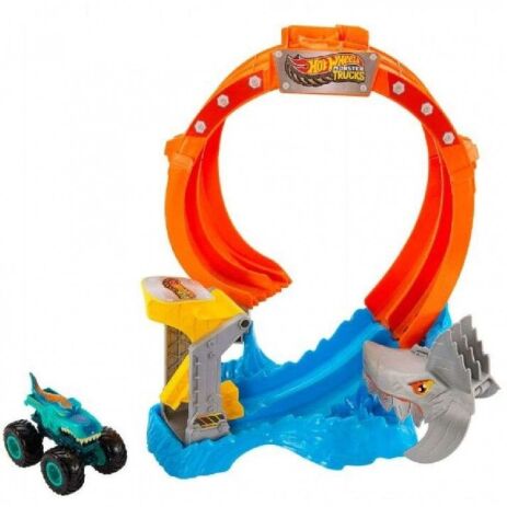 Hot Wheels Monster Trucks Πίστα-Σούπερ Λουπ Με Καρχαρία (JFR08) (0)
