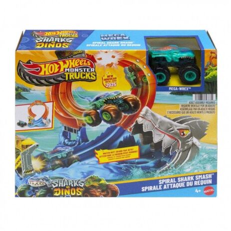 Hot Wheels Monster Trucks Πίστα-Σούπερ Λουπ Με Καρχαρία (JFR08) (1)