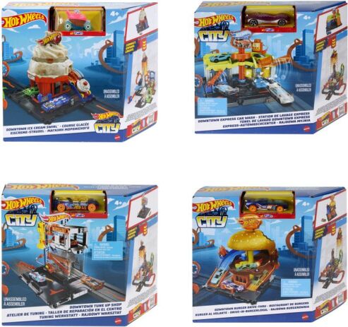 Λαμπάδα Hot Wheels Πίστες City-4 Σχέδια (HDR24) (2)