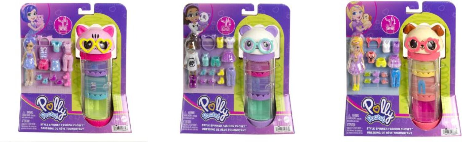 Polly Pocket Κούκλα Με Μόδες Σε Κύλινδρο-3 Σχέδια (HKW04) (2)