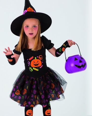 Rubie's Witch Pumpkin Στολή Medium No 5-7 (S8349/M) (1)