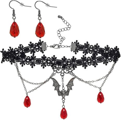 WM Σετ Τσόκερ & Σκουλαρίκια Gothic Vampiress (10592) (0)
