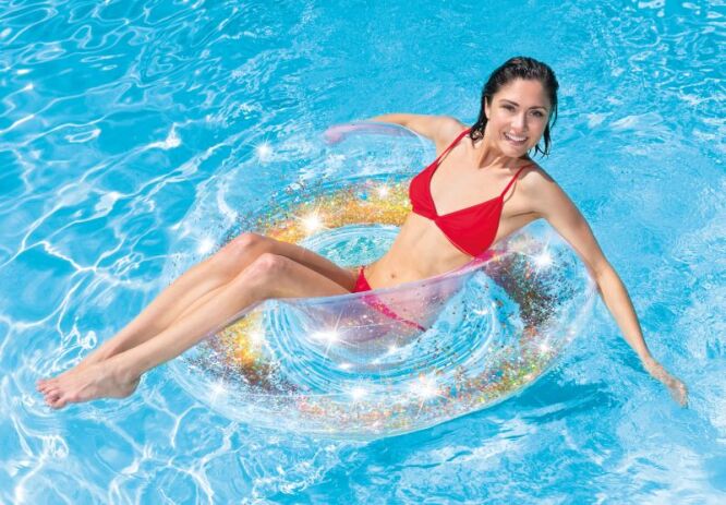 Intex Σωσίβιο Transparent Glitter Tube 119cm-2 Σχέδια (56274NP) (3)