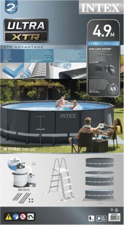 Intex Πισίνα-Ultra Xtr Frame Set 4.88m x 1.22m (26326NP) (1)