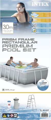 Intex Πισίνα-Prism Frame Rectangular 3x1.75x0,8m (26784NP) (1)
