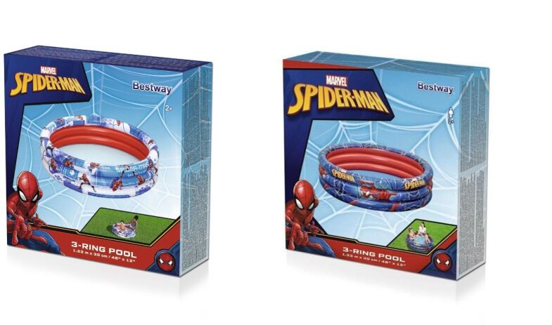 Bestway Spiderman Πισίνα 3-Ring 122x122x30cm-2 Σχέδια (98018) (2)