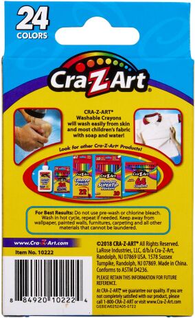 Cra-Z-Art Κηρομπογιές Washable 24Τμχ (10222) (3)