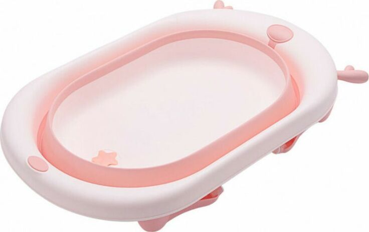 Kikkaboo Μπανιέρα Πτυσσόμενη Ταξιδιού Foldy Pink (31402010022) (2)