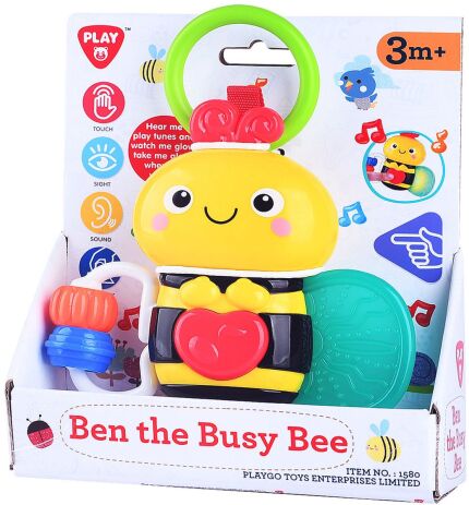 Playgo Κουδουνίστρα Ben The Busy Bee Με Ήχο Και Φως (1580) (1)