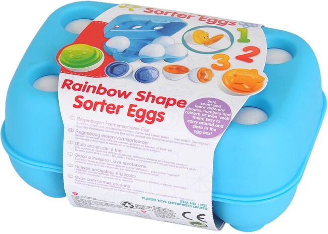 Playgo Σετ Rainbow Shape Sorter Eggs (1731) (1)