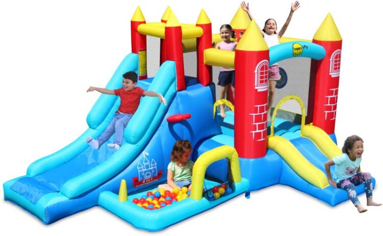 Happy Hop Φουσκωτό Τραμπολίνο Κάστρο Play Center 8 in 1 (9071R) (8)