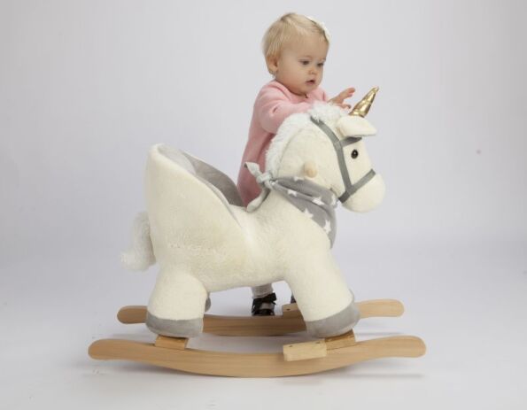 High Hope Κουνιστός Μονόκερος Μπεζ Με Ήχο (JR291-BEIGE) (2)