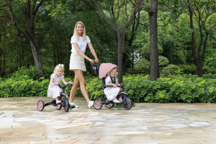 Globber Τρίκυκλο Trike Explorer Foldable 4 In 1 Pastel Pink (732-210) (6)