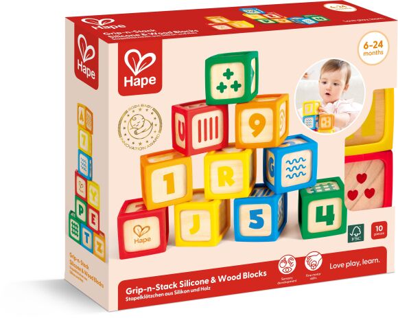 Hape Early Explorer Ξύλινα Τουβλάκια Smart Start 10Τμχ (E0131K) (0)