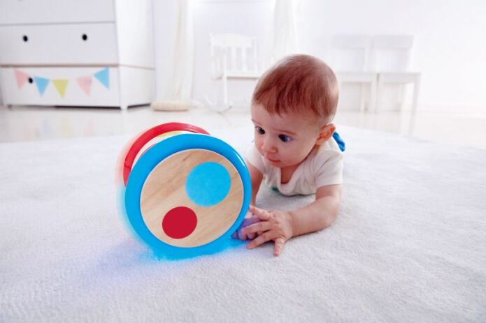 Hape Early Melodies Ξύλινο Τύμπανο Baby Drum (E0333) (3)