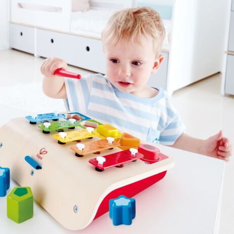 Hape Early Melodies Ξύλινο Ξυλόφωνο Shape Sorter (E0334A) (5)