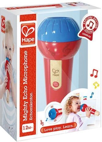 Hape Early Melodies Ξύλινο Mighty Echo Microphone (E0337A) (0)