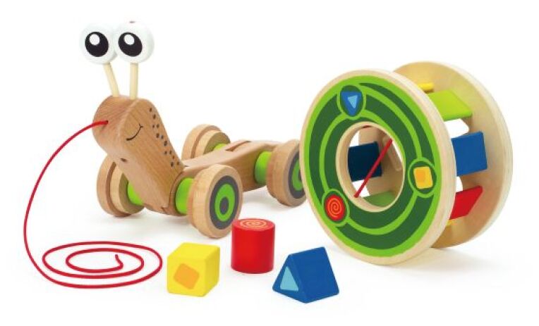 Hape Push & Pull Ξύλινο Συρόμενο Σαλιγκάρι (E0349) (0)