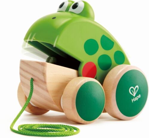 Hape Push & Pull Ξύλινο Συρόμενο Βατραχάκι (E0361) (1)