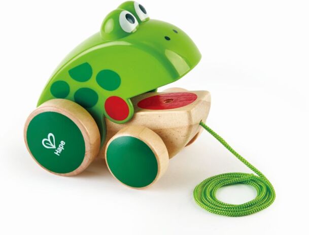 Hape Push & Pull Ξύλινο Συρόμενο Βατραχάκι (E0361) (2)