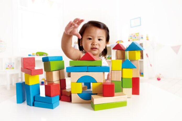Hape Early Explorer Ξύλινα Τουβλάκια Maple Blocks (E0409AG53) (1)