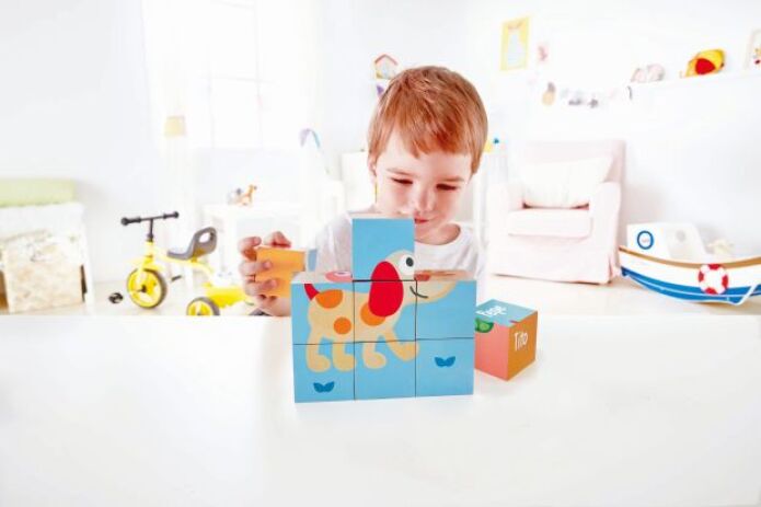 Hape Pepe & Friends Ξύλινο Πάζλ Κύβοι Friendship (E0452A) (2)