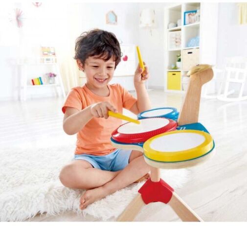Hape Early Melodies Ξύλινα Drums Set Rock & Rhythm Band (E0613) (3)
