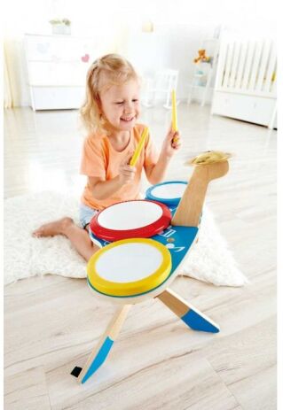 Hape Early Melodies Ξύλινα Drums Set Rock & Rhythm Band (E0613) (4)