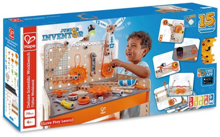 Hape Early Explorer Ξύλινος Πάγκος Εργαλείων Scientific Workbench (E3027A) (2)