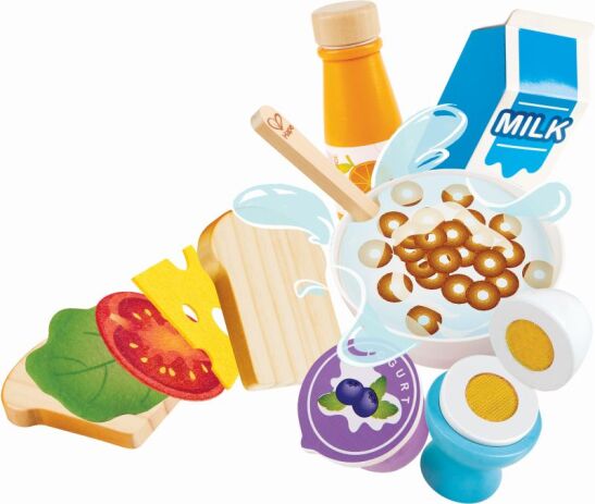 Hape Playfully Delicious Ξύλινο Σετ Τρόφιμα Delicious Breakfast (E3172A) (1)