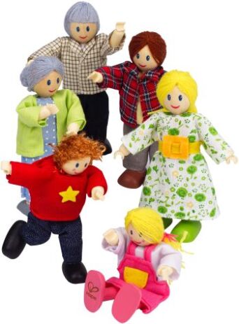 Hape Happy Family Ξύλινο Σετ Οικογένεια (E3500A) (1)