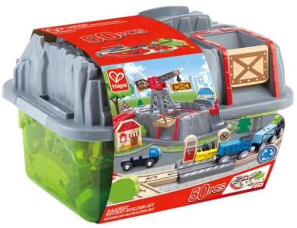Hape Rainway Ξύλινος Σιδηρόδρομος Builder Set (E3764) (1)