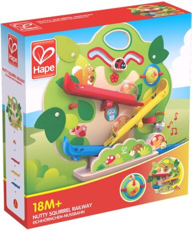 Hape Railway Ξύλινο Nutty Squirrel Toddler Τρενάκι Set (E3821A) (1)