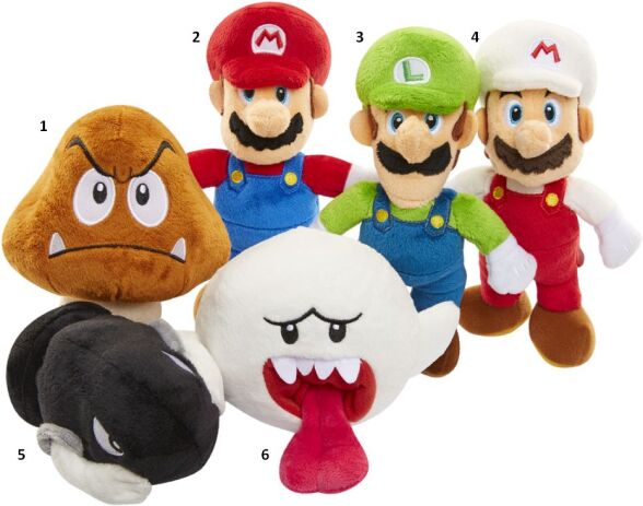 Jakks Pacific Nintendo Mario Bros Λούτρινο 19cm - 6 Σχέδια (62845) (1)