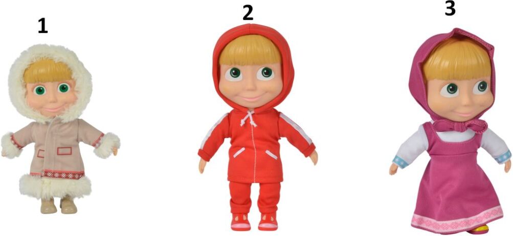 Simba Masha And The Bear Κούκλα Soft 23cm-3 Σχέδια (109301029STO) (1)