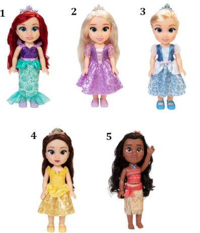 Jakks Pacific Disney Princess Core Κούκλα 38cm-5 Σχέδια (210434) (1)